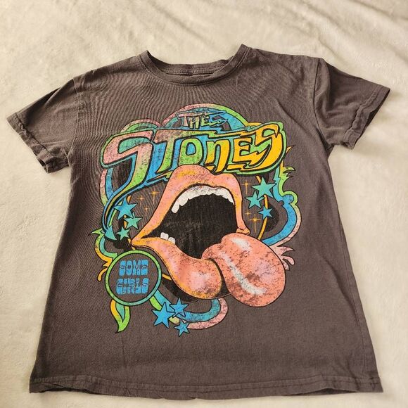 The Rolling Stones Gray Tshirt with Graphics Size Small - Picture 1 of 6